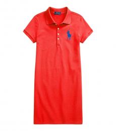 Ralph Lauren Girls Bright Hibiscus Big Pony Dress