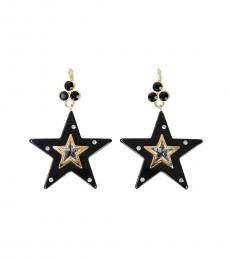 Black Stelle Star Crystal Earrings