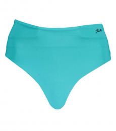 Karl Lagerfeld Sky Blue Logo Bikini Bottom