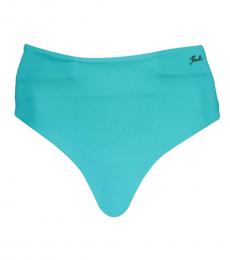 Karl Lagerfeld Sky Blue Logo Bikini Bottom