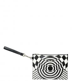 BlackWhite Patterned Clutch