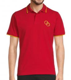 Cavalli Class Red Logo Tipped Polo