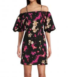 DKNY Multicolor Printed Squareneck Dress