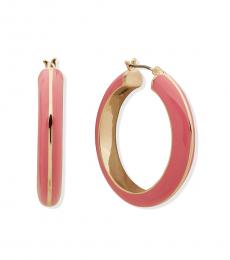 DKNY Pink Hoop Earrings
