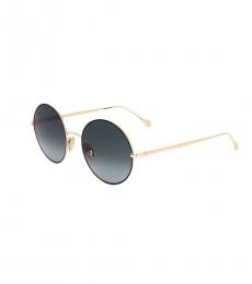 Isabel Marant Golden Black Round Sunglasses