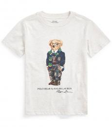 Ralph Lauren Little Boys American Heather Rugby Bear T-Shirt