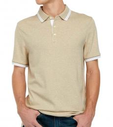 Michael Kors Khaki Logo Print Polo