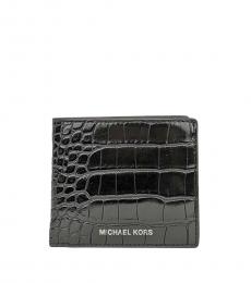 Michael Kors Black Cooper Croc Embossed Wallet