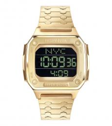 Philipp Plein Golden Hyper Logo Watch