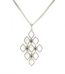 Ralph Lauren Silver Honeycomb Pendant Necklace