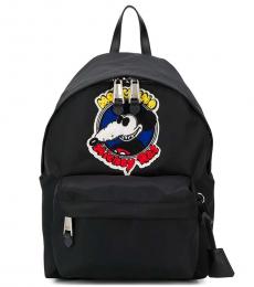 Moschino Black Mickey Rat Large Backpack