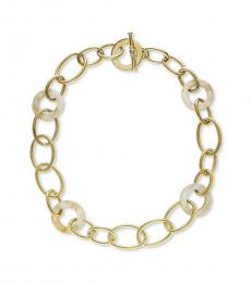 Gold Link Horn Necklace