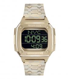 Philipp Plein Pale Gold Hyper Logo Watch