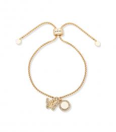 Gold Butterfly Charm Slider Bracelet