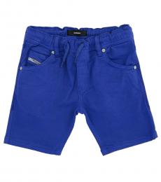 Boys Blue Stretch Denim Shorts