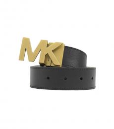 Michael Kors Brown Black Reversible Logo Buckle Belt