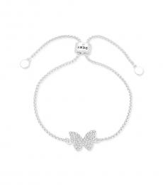 DKNY Silver Pave Butterfly Slider Bracelet