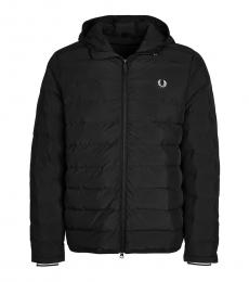 Fred Perry Black Logo Embroidery Quilted Jacket
