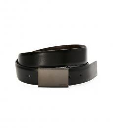 Calvin Klein Black-Brown Reversible Leather Belt