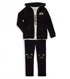 Juicy Couture 3 Piece Hoodie/Top/Pants Set (Little Girls)