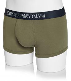 Emporio Armani Olive Logo Stretch Boxer Briefs