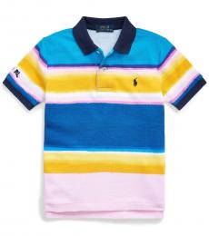 Ralph Lauren Little Boys Carmel Pink Striped Polo