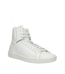 Saint Laurent White High Top Sneakers