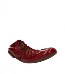 See by Chloe Red Patent Leather Ballet Flats
