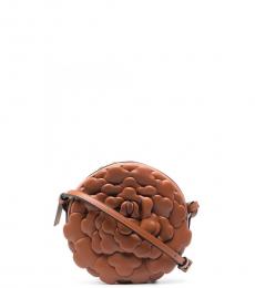 Valentino Garavani Brown Rose Atelier Small Crossbody Bag