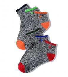 Grey Athletic Quarter 6 Pack Socks