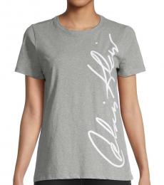 Calvin Klein Light Grey Logo Short-Sleeve T-Shirt