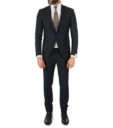 Corneliani Navy Blue Virgin Wool Drop 8R -Academy 1-Button Suit