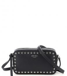 Jimmy Choo Black Star Studs Mini Crossbody Bag