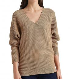 Michael Kors Brown V-Neck Sweater