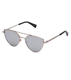 Silver Mirror Browline Sunglasses