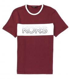 Michael Kors Red Ombre Stripe Short-Sleeve T-Shirt