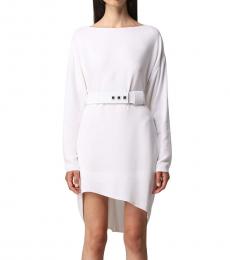 Dsquared2 White Belted Shirt Dress