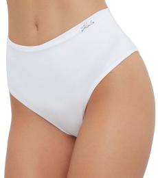 Karl Lagerfeld White Logo Bikini Bottom