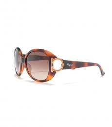 Orange Brown Oversized Sunglasses