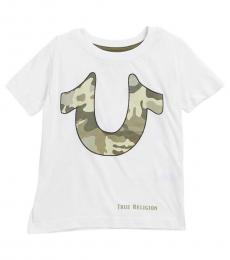 Little Boys White Logo T-Shirt