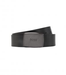 Black Logo Buckle Belt