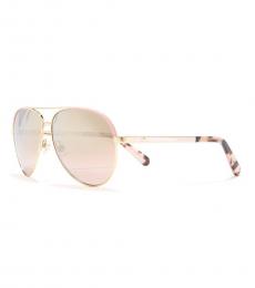 Kate Spade Rose Gold Amarissa Aviator Sunglasses