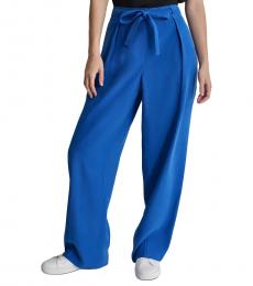DKNY Blue Tie Front Twill Pants