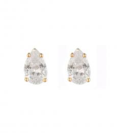 Givenchy Golden Crystal Stud Earrings