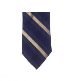 Michael Kors Navy Well Tailored Plaid Slim Silk Tie