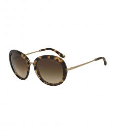 Tortoise-Gold Gradient Sunglasses