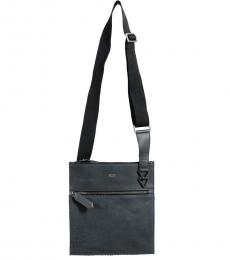 Grey Solid Medium Crossbody Bag