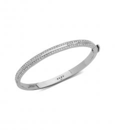 Silver Pave Bangle Bracelet