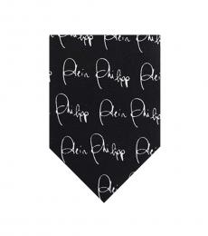 Philipp Plein Black Logo Tie
