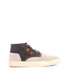 Diesel Light Grey E- Laarcken Mid Top Sneakers